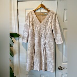 Antonio Melani White Nude Mabila Dress sz 12